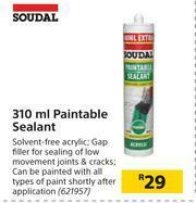 Builders Warehouse Soudal Paintable Sealant-310ml offer