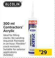 Builders Warehouse Alcolin Contractor's Acrylic-300ml offer
