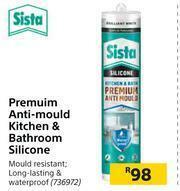 Builders Warehouse Sista Premium Anti Mould Kitchen & Bathroom Silicone offer