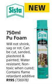 Builders Warehouse Sista PU Foam-750ml offer