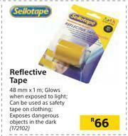 Builders Warehouse Sellotape Reflective Tape 48mm x 1m offer