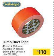 Builders Warehouse Sellotape Lumo Duct Tape 48mm x 200mm offer