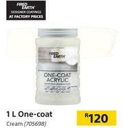 Builders Warehouse Fired Earth 1L One Coat Cream offer