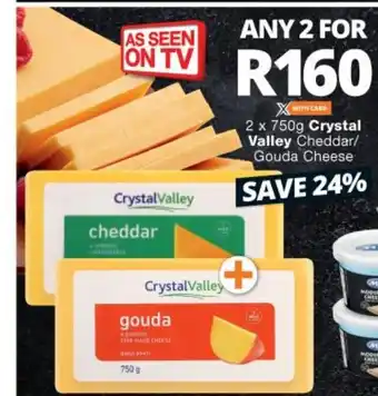 Checkers Liquor Shop Crystal Valley Cheddar / Gouda Cheese 2x750g offer
