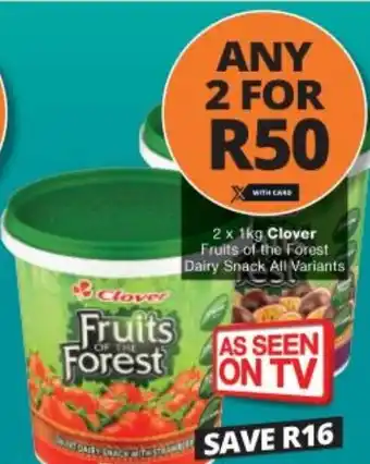 Clover Fruits of the Forest Dairy Snack All Variants 2 x 1kg