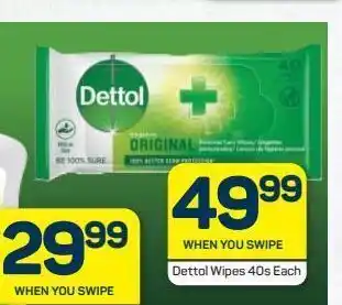 Pick n Pay Dettol wipes 40s each offer