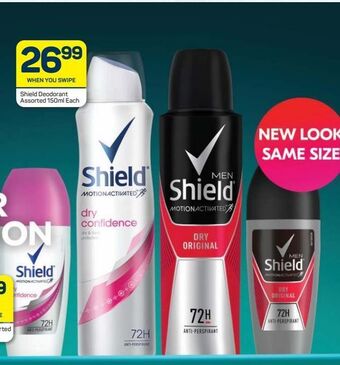 Pick n Pay Shield deodorant assorted 150ml each offer