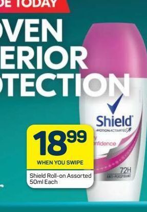 Shield roll-on assorted 50ml each