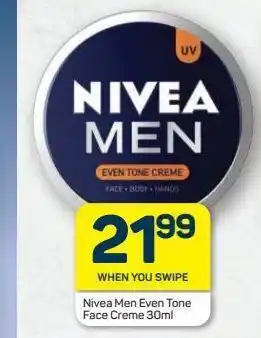 Pick n Pay Nivea men even tone face creme offer