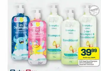 Pnp head sure shampoo 2in1 conditioner assorted