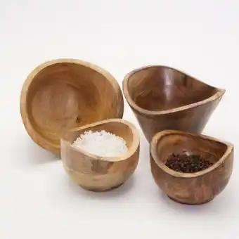 Whitehouse Terra mango wood medium curved bowl - dark offer