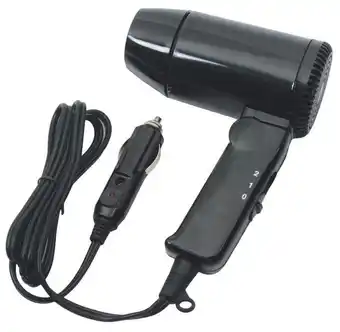 12 volt folding hair dryer and window defroster