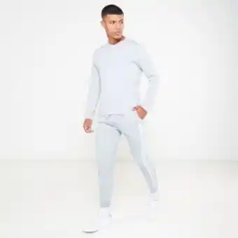 Zando Utopia trackpants with side stripe light grey offer
