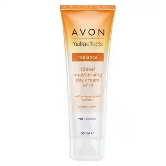 AVON Nutraeffects radiance tinted moisturising day cream spf 20 50ml offer