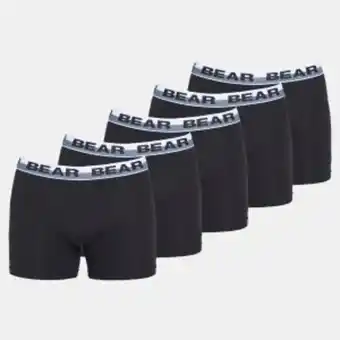 Bear 5pk core "pic'npac' bodyshorts plain 35mm laid on black