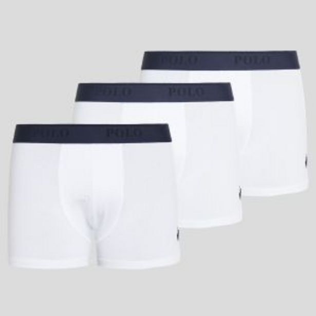 Polo men basic knit boxer 3pack white offer at Zando