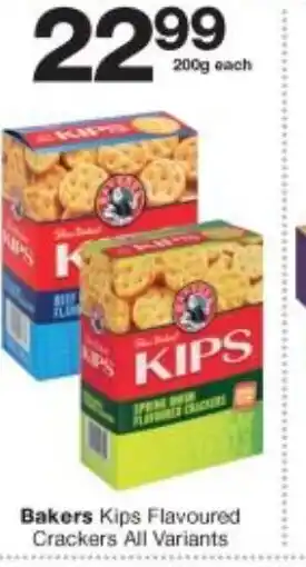 Checkers Liquor Shop Bakers Kips Flavoured Cracker All Variants 200g offer