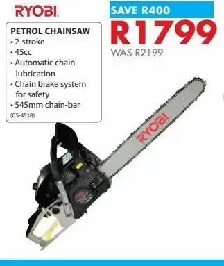 Chamberlain Petrol chainsaw ryobi offer