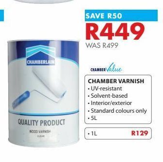 Chamberlain Varnish offer