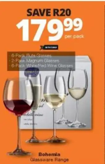 Bohemia Glassware Range