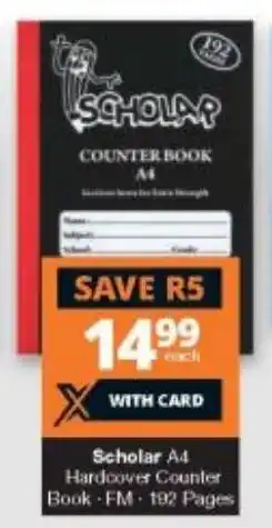 Checkers Liquor Shop Scholar A4 Hardcover Counter Book FM 182 Pages offer