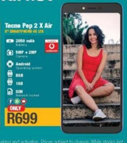 tecno pop2x air