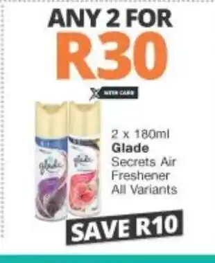 Glade Secrets Air Freshener All Variants 2 x 180ml