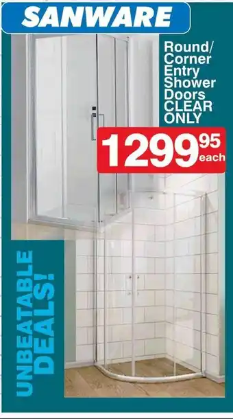 Easy Build Round / Corner Entry Shower Door Clear Only offer