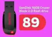 PEP Sandisk 16gb cruzer blade 2.0 flash drive offer