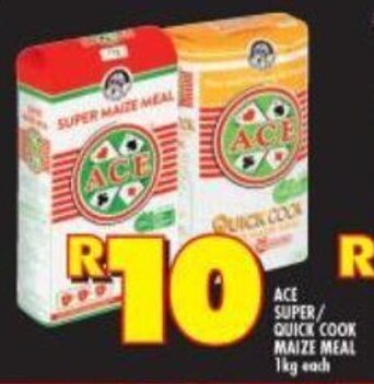 Ace Super / Quick Cook Maize Meal 1kg offer at Shoprite