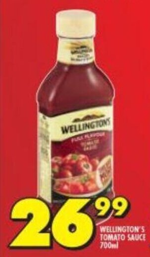 Shoprite Wellington's Tomato Sauce 700ml offer