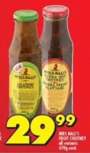 Shoprite Mrs Ball's Chutney all variants 470g offer