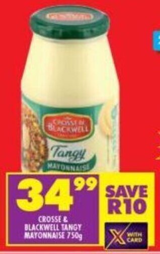 Shoprite Crosse & Blackwell Tangy Mayonnaise 750g offer