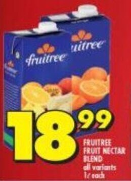 Shoprite Fruitree Fruit Nectar Blend all variants 1L offer