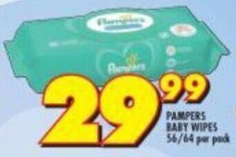 Shoprite Pampers Baby Wipes 56 / 64 per pack offer