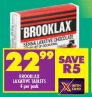 Shoprite Brooklax Laxative Tablets 4 per pack offer
