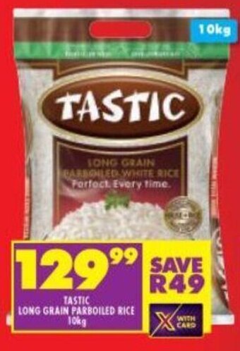 Shoprite Tastic Long Grain Parboiled Rice 10kg offer
