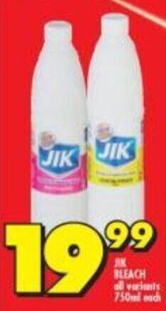 Shoprite JIK Bleach all variants 750ml offer