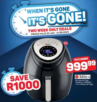 Pick n Pay Milex 3.6 Litre Air Fryer offer