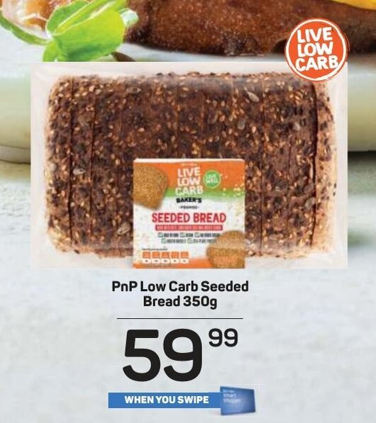 PnP Low Carb Seeded Bread 350g offer at Pick n Pay