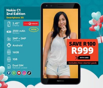 Checkers Nokia C1 2nd Edition Smartphone 3G offer