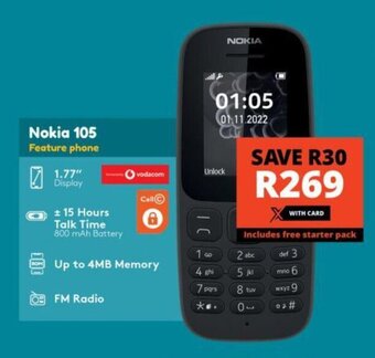 Checkers Nokia 105 Feature Phone offer