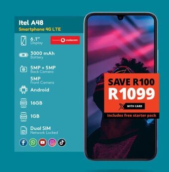 Checkers Itel A48 Smartphone 4G LTE offer