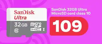 PEP Sandisk 32 gb ultra micro sd card class 10 offer
