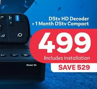 PEP Dstv hd decoder + 1 month dstv compact offer