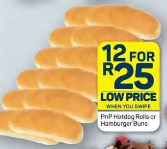 Pick n Pay PnP Hotdog Rolls or Hamburger Buns 12 for offer