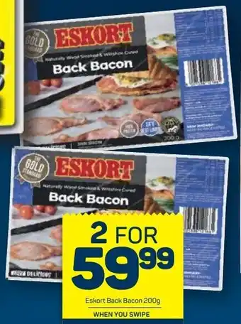 Pick n Pay Eskort Back Bacon2 x 200g offer
