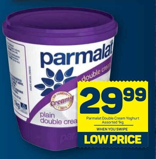 Parmalat Double Cream Yoghurt assorted 1kg offer at Pick n Pay