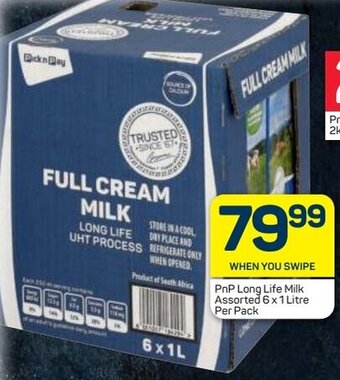 Pick n Pay PnP Long Life Milk assorted 6 x 1 litre per pack offer