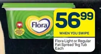 Pick n Pay Flora Light or Regular Fat Spread 1kg offer